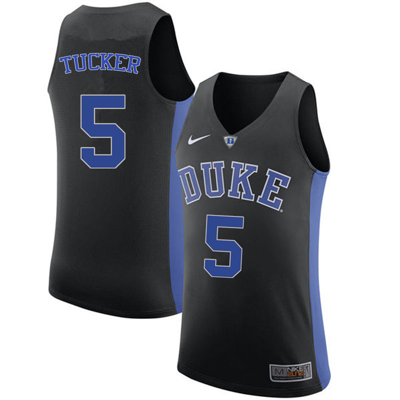 Duke Blue Devils #5 Jordan Tucker College Basketball Jerseys Sale-Black